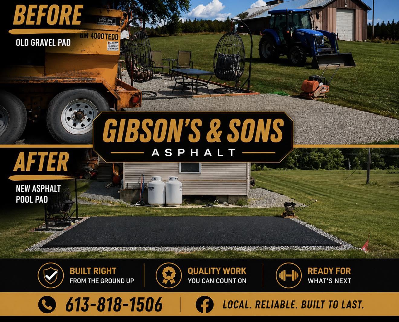 Gibson & Sons Asphalt in Pakenham, Ontario.
