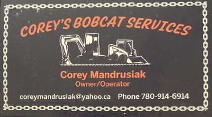 Corey’s Bobcat Services Logo, Alberta