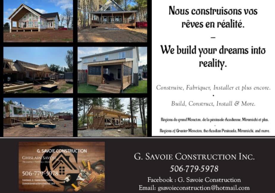 G. Savoie Construction - General Contractors in Dieppe, New Brunswick