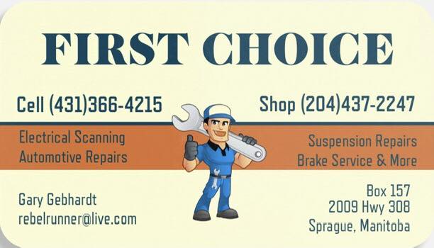 First Choice Small Engine Repair - Car Repair & Service in Sprague, Manitoba