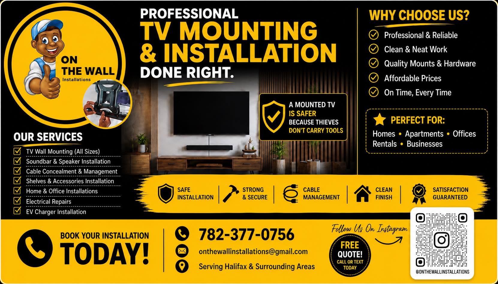 On The Wall Installation - Sound Systems & Equipment in Bedford, Nova Scotia