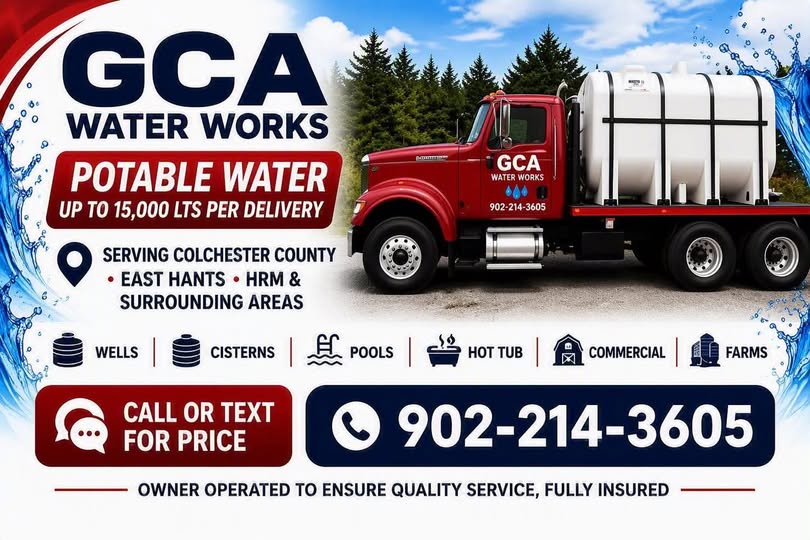 GCA Water Works - Water Hauling in Shad Bay, Nova Scotia