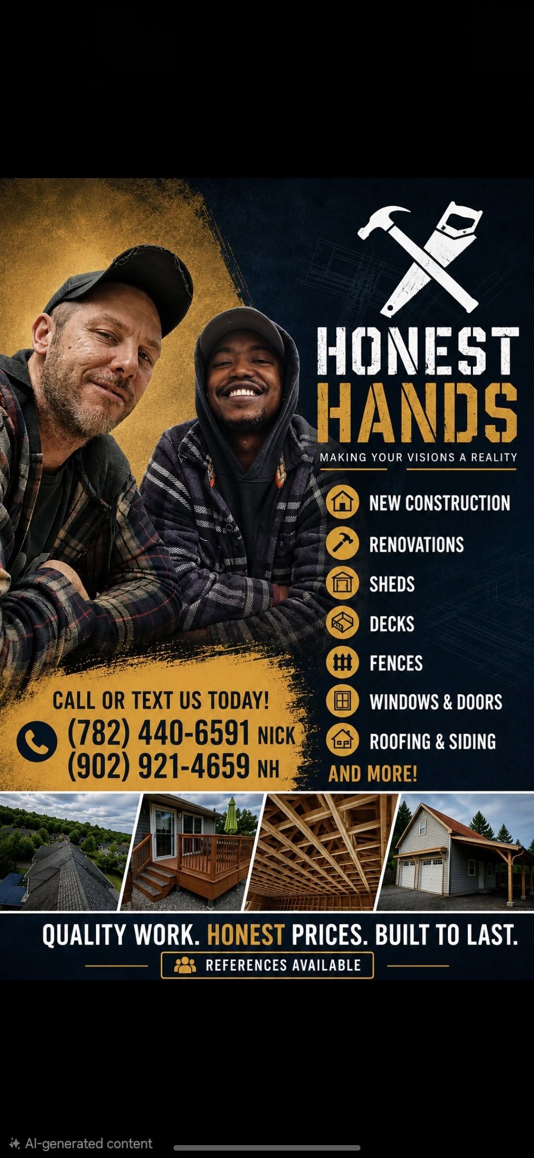 Honest Hands Construction