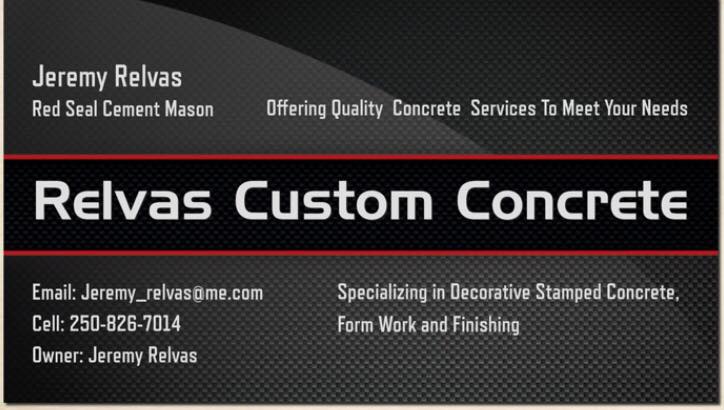 Relvas Custom Concrete Logo - Kelowna, British Columbia