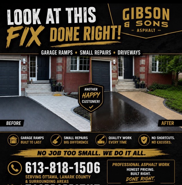 Gibson & Sons Asphalt - Asphalt Services in Pakenham, Ontario
