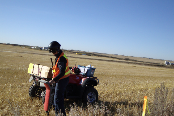 GPS survey in Pilot Mound, Manitoba