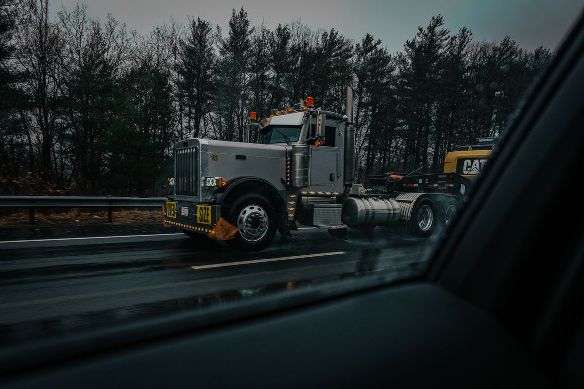 Oversize load on the road