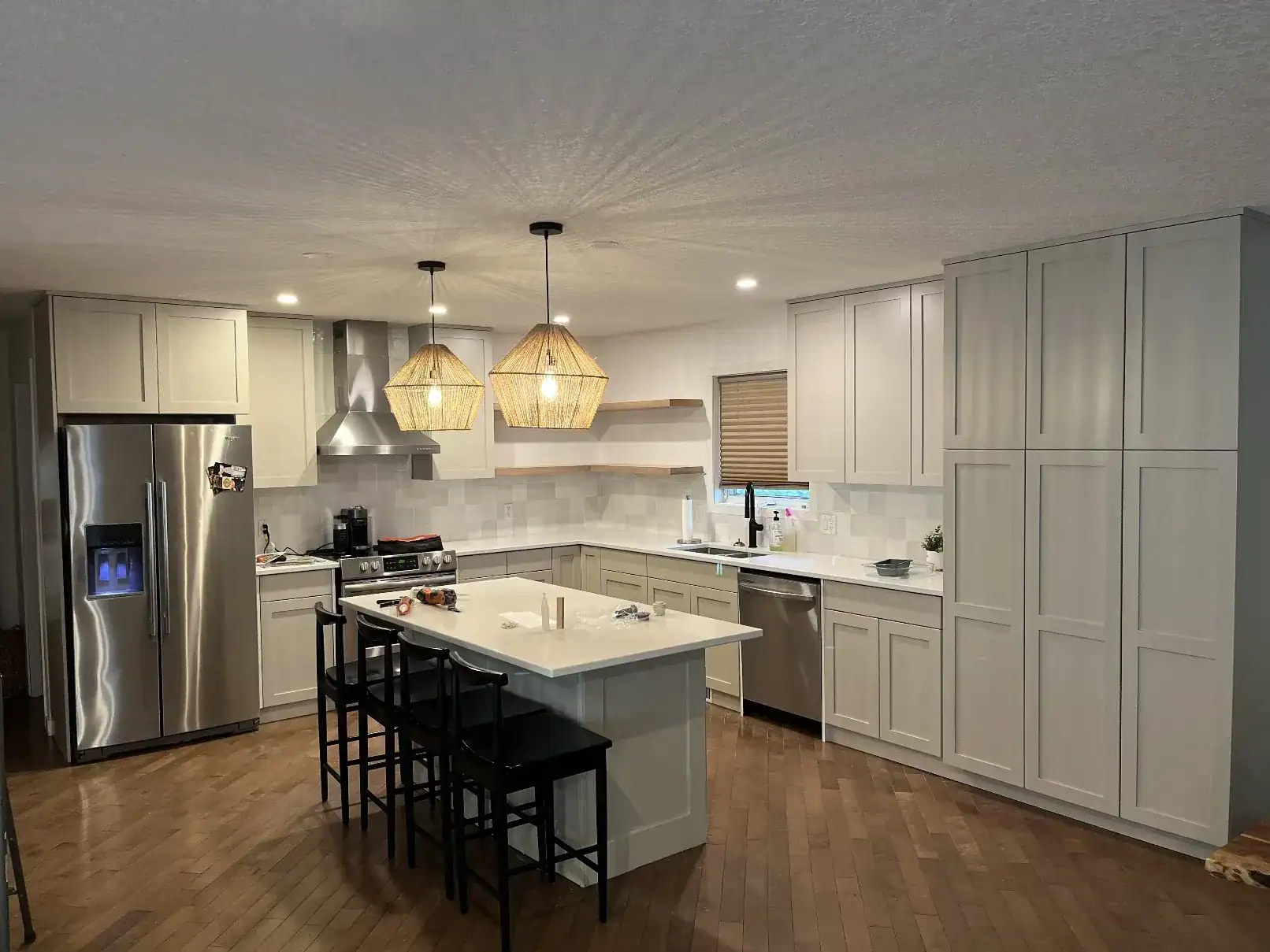 Custom kitchen cabinets built at Millshof Colony, Manitoba