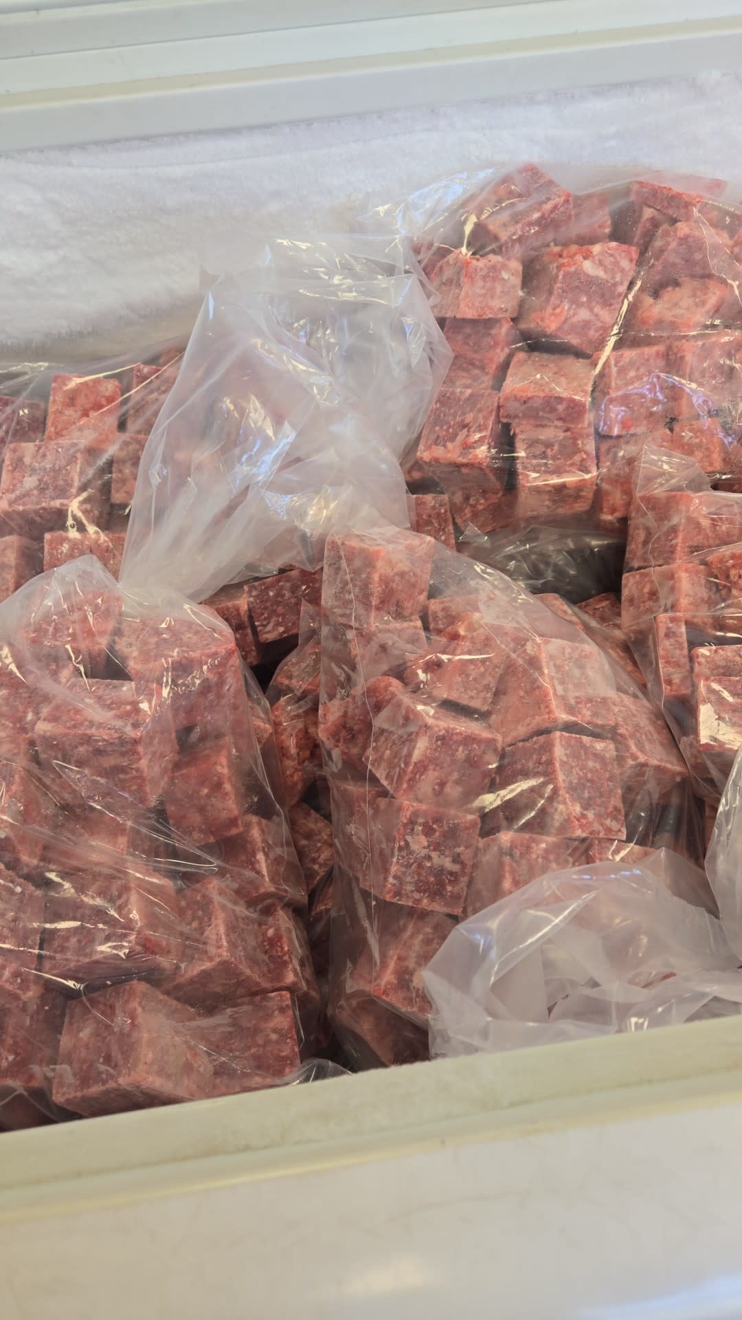 Frozen ground meat