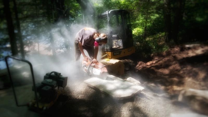Mossy Rock Property Services retaining wall work