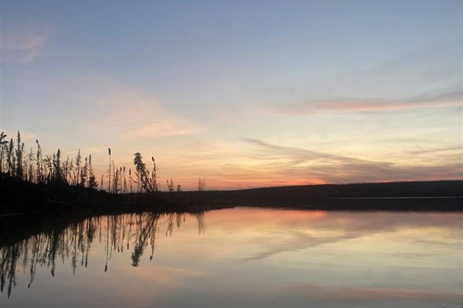 Sunset over the lake