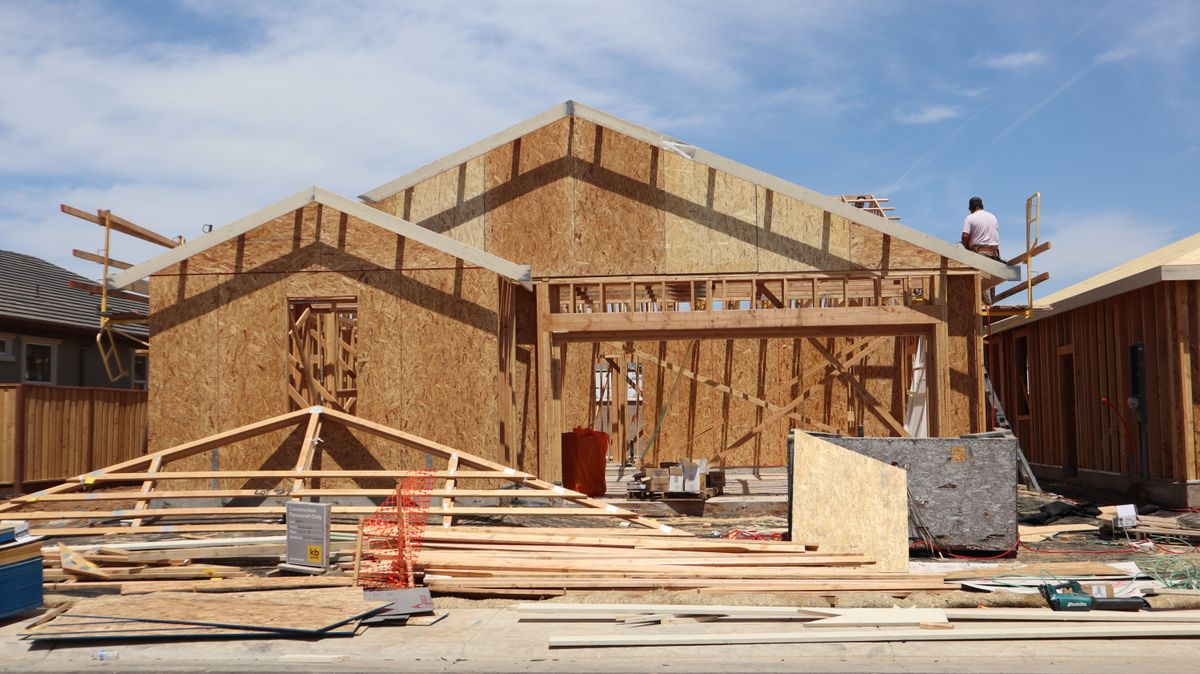 Residential framing under construction